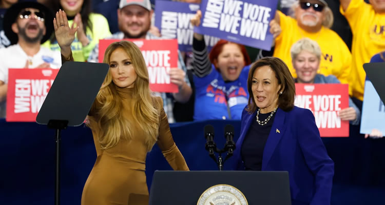 Maná y JLO impulsan la campaña de Kamala Harris y llaman al voto latino en Las Vegas